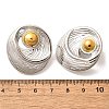 304 Stainless Steel Two Tone Stud Earrings EJEW-F355-02GP-01-5