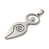 Non-Tarnish 304 Stainless Steel Pendants STAS-O005-06P-2