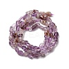 Natural Purple Phantom Quartz Purple Lodolite Quartz Beads Strands G-I389-A23-3