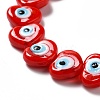 Handmade Evil Eye Lampwork Beads Strands X-LAMP-E023-07C-02-3