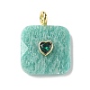 Natural Amazonite Faceted Pendants G-C274-03H-1