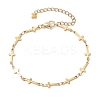 304 Stainless Steel Link Chains Bracelets for Women BJEW-JB11315-01-2