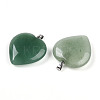 Natural Green Aventurine Pendants G-S364-006B-2