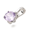Brass Micro Pave Cubic Zirconia Charms KK-D356-05F-P-2