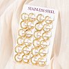 Ion Plating(IP) 304 Stainless Steel Huggie Hoop Earrings LS-EJEW-O087-06B-4