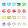 100Pcs 20 Colors Transparent Acrylic Beads MACR-TA0001-25-1