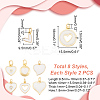 16Pcs 8 Styles Brass Enamel Charms KK-GA0001-57-2