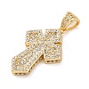 Brass Micro Pave Cubic Zirconia Pendants KK-S510-48G-02-2