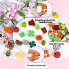 16Pcs 8 Styles Food Grade Silicone Focal Beads SIL-SZ0002-20-5