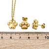 Dog Paw Print 304 Stainless Steel Pendant Necklaces & Bracelets & Stud Earrings Sets for Women SJEW-C004-20G-6