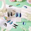 10Pcs 5 Colors Transparent & Opaque Resin & Wood Pendants RESI-TA0004-65-8
