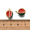 Brass Enamel Pendants KK-P295-15G-3