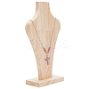 Bust Wooden Necklace Display Stands NDIS-WH0009-17-1