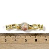 Natural Shoushan Stone with Brass Fold Over Clasps G-G141-03G-07-3