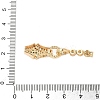 Brass Micro Pave Cubic Zirconia Fold Over Clasps KK-S531-34G-3
