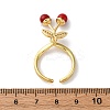 Brass Micro Pave Cubic Zirconia Open Cuff Rings for Women RJEW-U057-18G-01-5