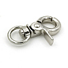 Zinc Alloy Swivel Lobster Claw Clasps X-PALLOY-WH0006-02B-S-1