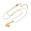 304 Stainless Steel with Acrylic Imitation Pearl Pendant Necklaces NJEW-H088-05C-G-4