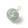 Copper Wired Gemstone Pendants PALLOY-JF02921-4