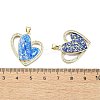 Brass Micro Pave Clear Cubic Zirconia Pendants KK-A221-24G-3