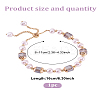 1Pc Acrylic & Cubic Zirconia Beads Slider Bracelets BJEW-LP0015-13-2