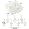 14Pcs 7 Styles ABS Plastic Imitation Pearl & Alloy Pendant Decorations HJEW-FS00042-01-4