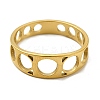 Ion Plating(IP) 201 Stainless Steel Finger Rings RJEW-G278-04G-2
