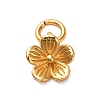 925 Sterling Silver 5-Petal Flower Charms STER-U009-01G-01-1