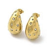 304 Stainless Steel Teardrop Stud Earrings EJEW-B108-05G-A-3