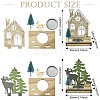 1 Set 2Pcs 2 Styles Christmas Wooden Candlestick Mixed Colors ST-CJ0040-002-2