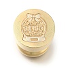 Christmas Golden Tone Wax Seal Brass Stamp Heads LS-AJEW-A058-01C-1
