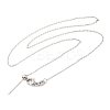Non-Tarnish 304 Stainless Steel Cable Chain Necklace for Women NJEW-G104-04P-1