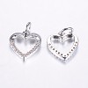 Long-Lasting Plated Brass Micro Pave Cubic Zirconia Charms ZIRC-F069-39P-2