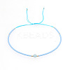 Adjustable Glass Seed Bead Braided Bead Bracelets for Women VT9382-42-1