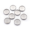Tarnish Resistant 304 Stainless Steel Milled Edge Bezel Cups STAS-K099-01A-25mm-P-2