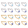 16Pcs 4 Style 304 Stainless Steel Enamel Pendants STAS-DC0010-35-1