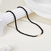 1Pc Rice Natural Pearl & Glass Seed Beaded Necklaces for Women NJEW-LP0007-01A-3
