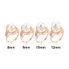 Oval Brass Micro Pave Clear Cubic Zirconia Adjustable Ring Settings KK-T076-69G-4