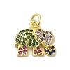 Real 18K Gold Plated Brass Pave Cubic Zirconia Pendants KK-M283-02B-02-1