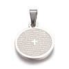 Non-Tarnish 304 Stainless Steel Pendants LS-STAS-I131-10P-1