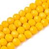 Opaque Solid Color Imitation Jade Glass Beads Strands EGLA-A044-P6mm-D29-1