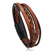 Retro Minimalist Leather Magnetic Clasp Bracelet for Men - Trendy European and American Style Jewelry LS-ST2101929-2