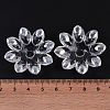 Plating Acrylic Bead Caps OACR-H118-04B-4