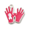 Breast Cancer Pink Awareness Ribbon Theme Alloy Enamel Pendants ENAM-C026-01E-S-1
