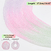 20 Strands Transparent Gradient Color Glass Beads Strands GLAA-GA0001-79C-2