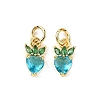 Brass Micro Pave Cubic Zirconia Charms ZIRC-H119-06G-M-2
