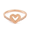 304 Stainless Steel Heart Finger Ring for Women RJEW-C086-06-RG-2