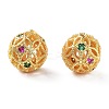 Rack Plating Brass Cubic Zirconia Beads KK-S377-12G-1