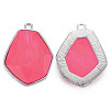 Faceted Glass Pendants PALLOY-N167-01-04P-RS-2