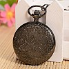 Openable Hollow Flat Round Alloy Glass Pendant Pocket Watch WACH-L024-11-4